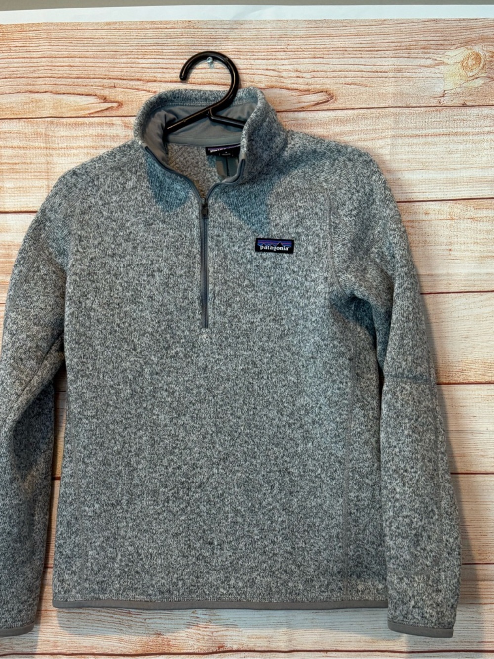 Patagonia Heather Gray Half-Zip Fleece Pullover like new
